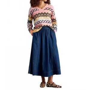 NEW WHITE STUFF space dye pointelle sweater in pink